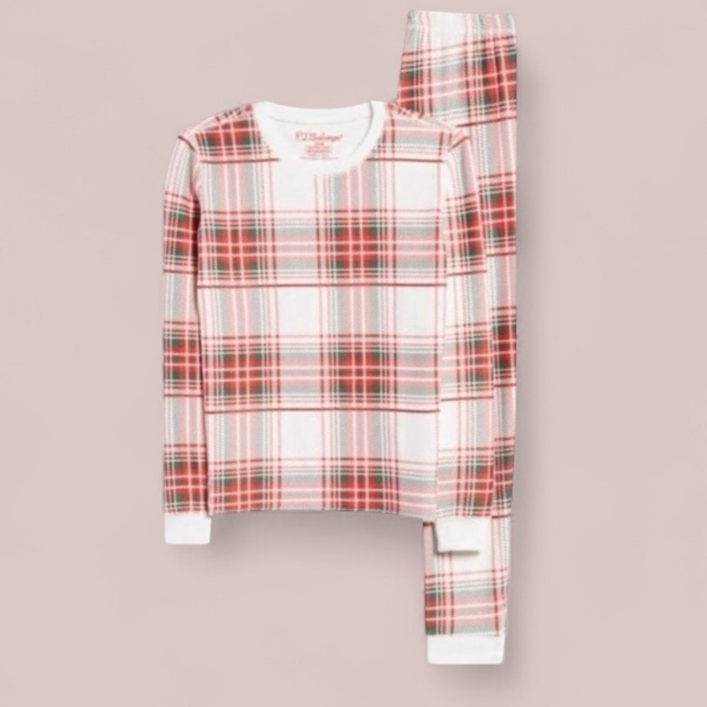 NWT‎ PJ Salvage Girls Plaid Two Piece Fitted Pajamas Holiday Cozy Soft Comfy